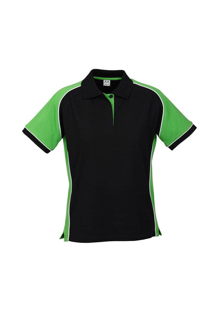 Biz Collection Polos / Shirts Black/Green/White / 8 Biz Collection Womens Nitro Short Sleeve Polo