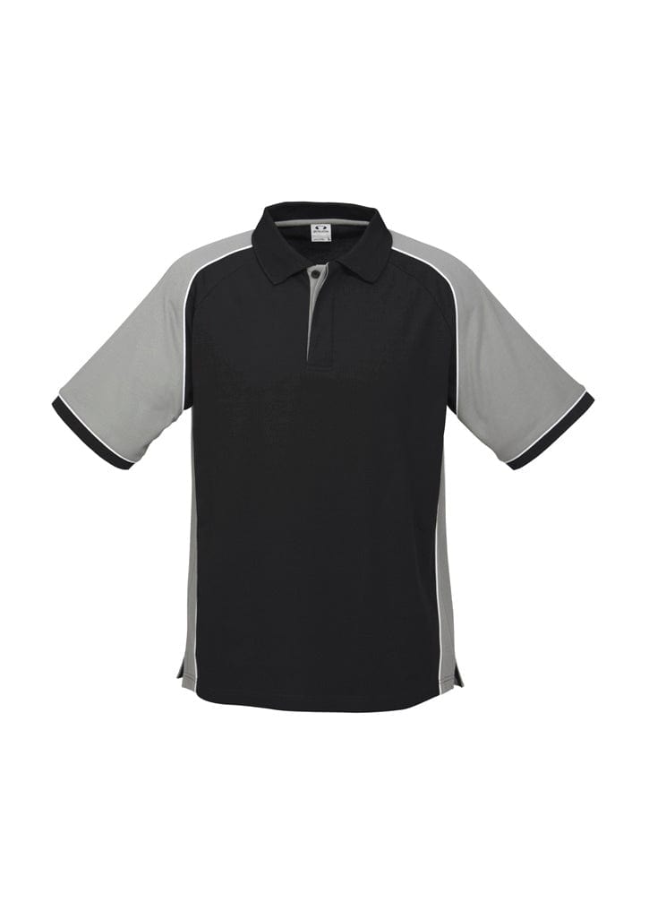 Biz Collection Polos / Shirts Black/Grey/White / S Biz Collection Mens Nitro Short Sleeve Polo
