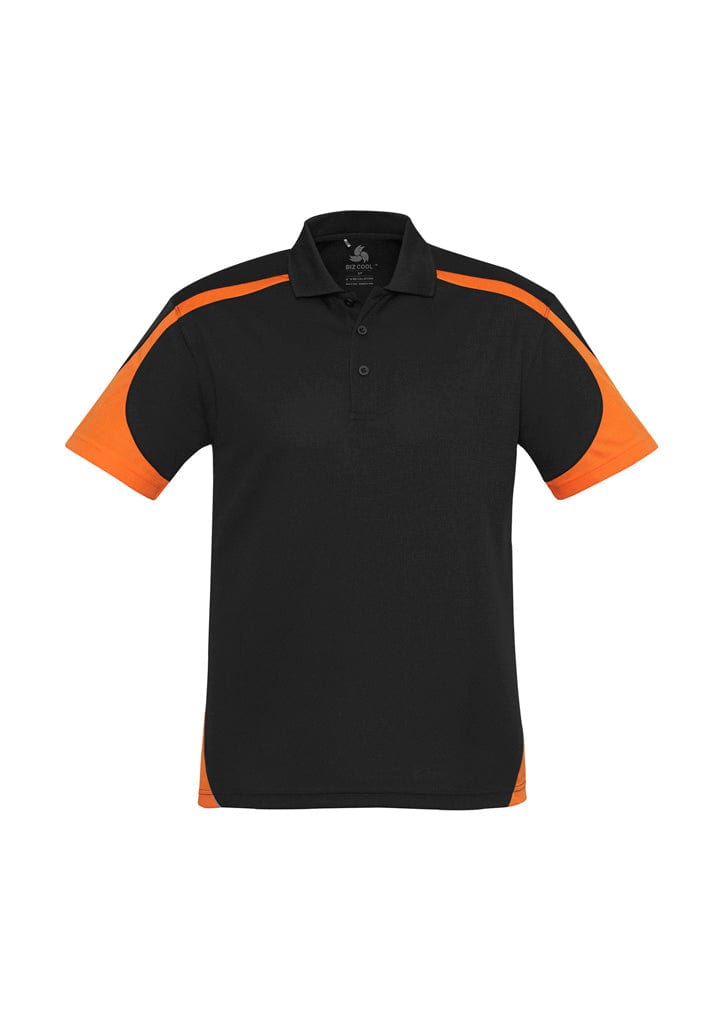 Biz Collection Polos / Shirts Black/Orange / S Biz Collection Mens Talon Short Sleeve Polo