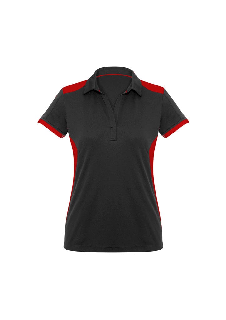 Biz Collection Polos / Shirts Black/Red / 6 Biz Collection Womens Rival Short Sleeve Polo