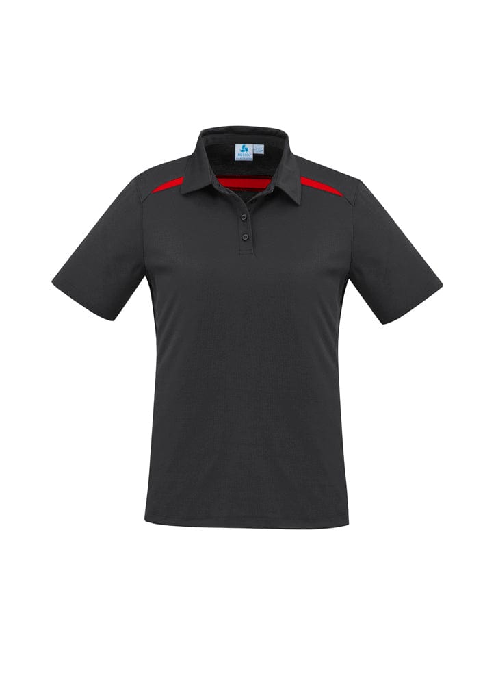 Biz Collection Polos / Shirts Black/Red / 6 Biz Collection Womens Sonar Short Sleeve Polo