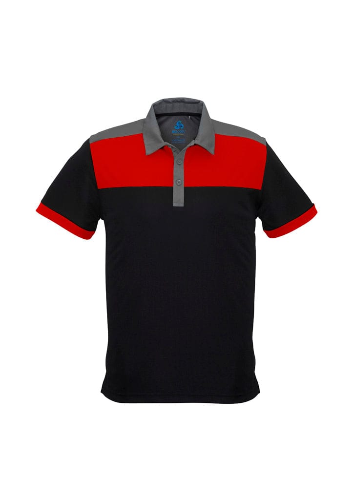 Biz Collection Polos / Shirts Black/Red/Grey / S Biz Collection Mens Charger Short Sleeve Polo