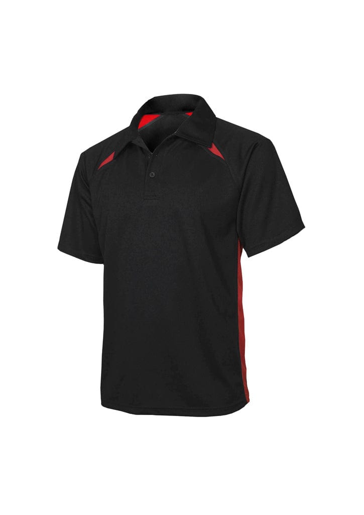 Biz Collection Polos / Shirts Black/Red / S Biz Collection Mens Splice Short Sleeve Polo