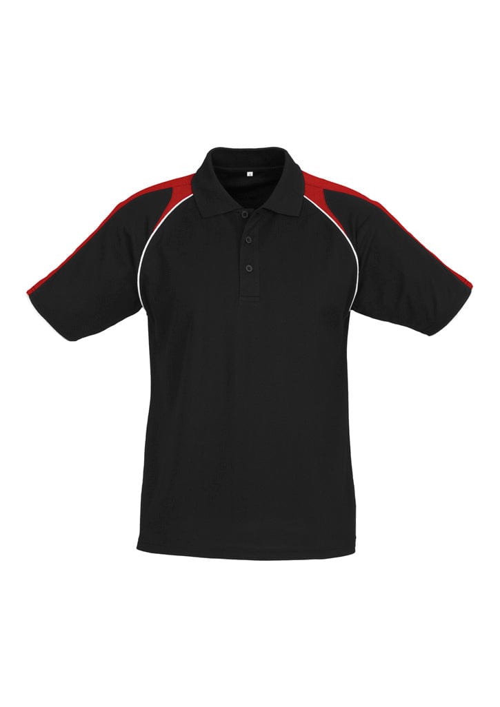 Biz Collection Polos / Shirts Black/Red/White / S Biz Collection Mens Triton Short Sleeve Polo