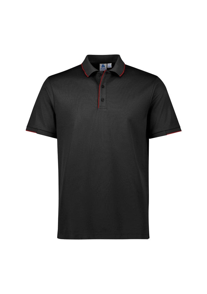 Biz Collection Polos / Shirts Black/Red / XS Biz Collection Mens Focus Short Sleeve Polo