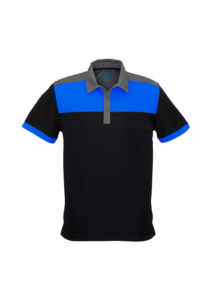 Biz Collection Polos / Shirts Black/Royal/Grey / S Biz Collection Mens Charger Short Sleeve Polo