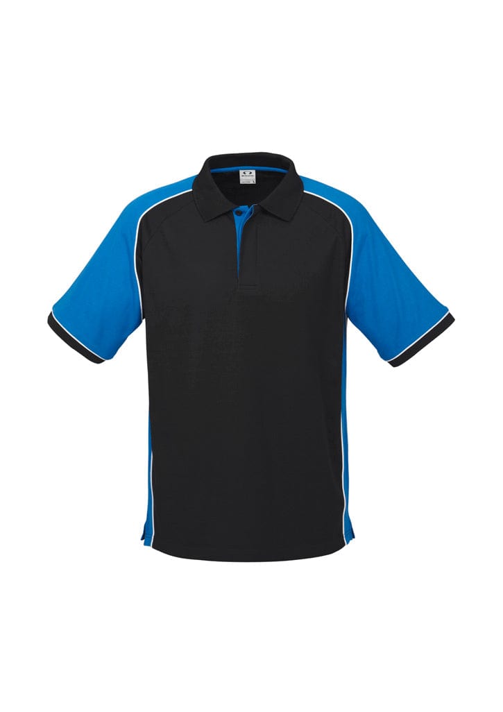 Biz Collection Polos / Shirts Black/Royal/White / S Biz Collection Mens Nitro Short Sleeve Polo