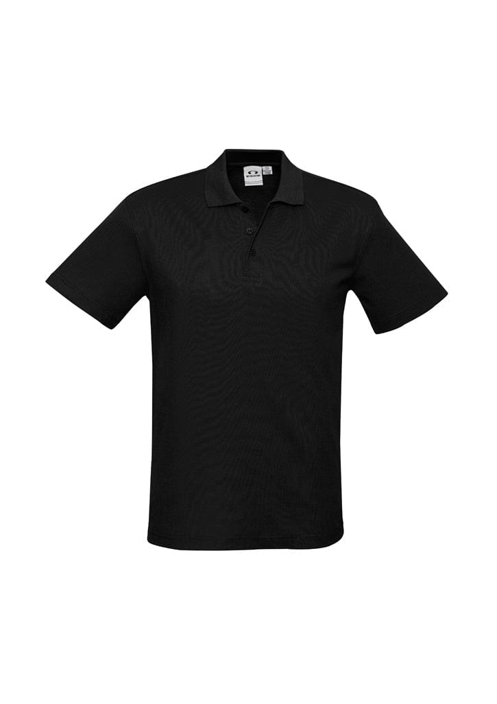 Biz Collection Polos / Shirts Black / S Biz Collection Mens Crew Short Sleeve Polo