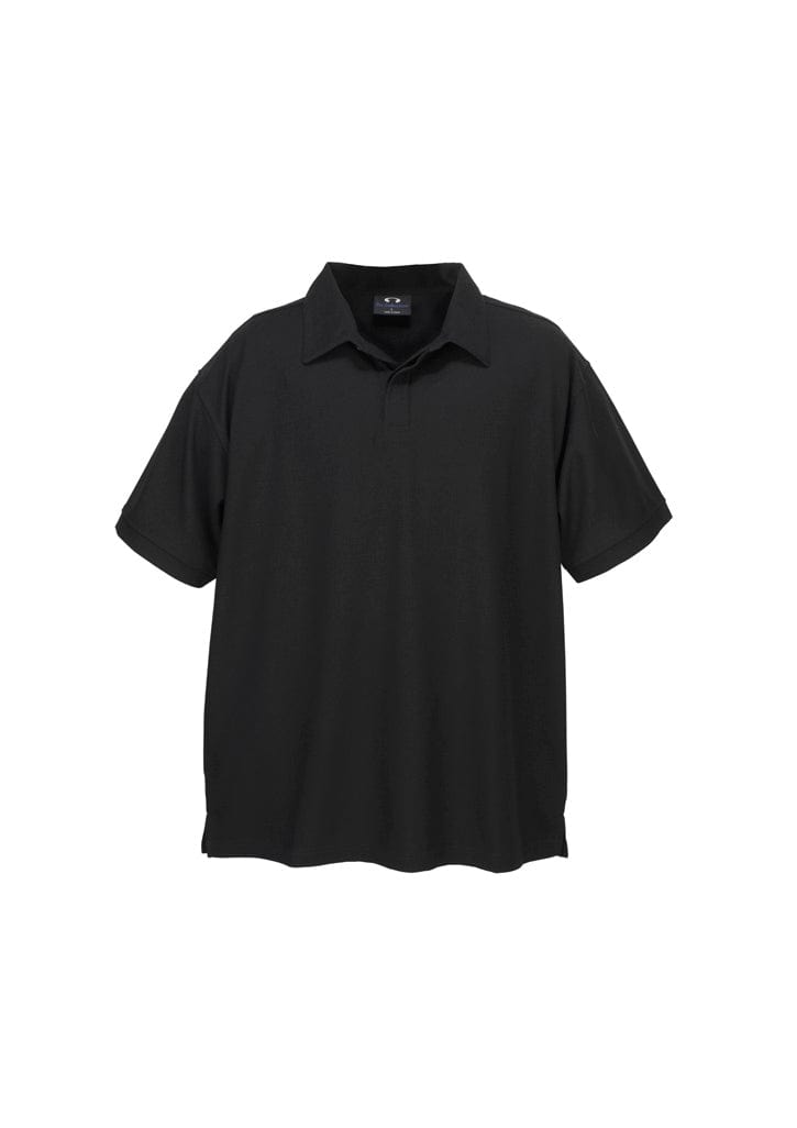 Biz Collection Polos / Shirts Black / S Biz Collection Mens Micro Waffle Short Sleeve Polo