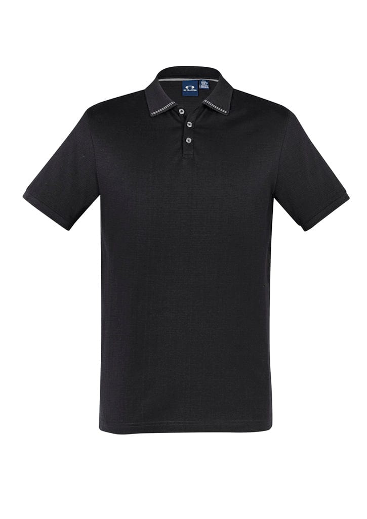 Biz Collection Polos / Shirts Black/Silver Grey / S Biz Collection Mens Aston Short Sleeve Polo