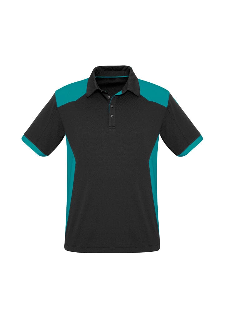 Biz Collection Polos / Shirts Black/Teal / S Biz Collection Mens Rival Short Sleeve Polo