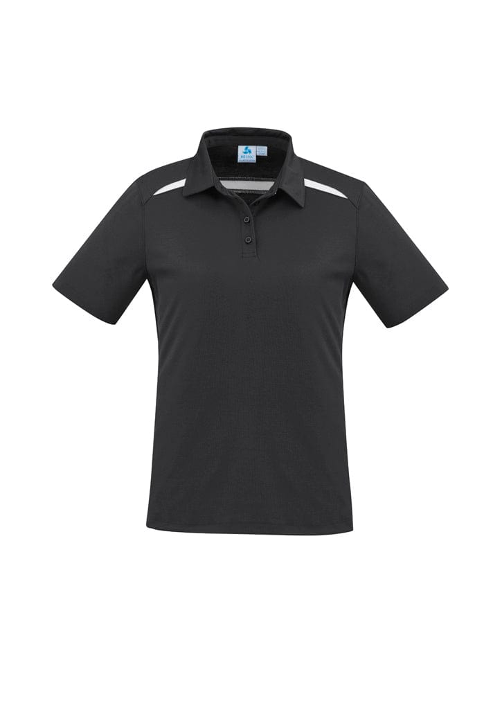 Biz Collection Polos / Shirts Black/White / 6 Biz Collection Womens Sonar Short Sleeve Polo