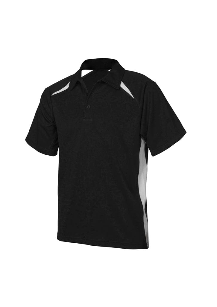 Biz Collection Polos / Shirts Black/White / S Biz Collection Mens Splice Short Sleeve Polo