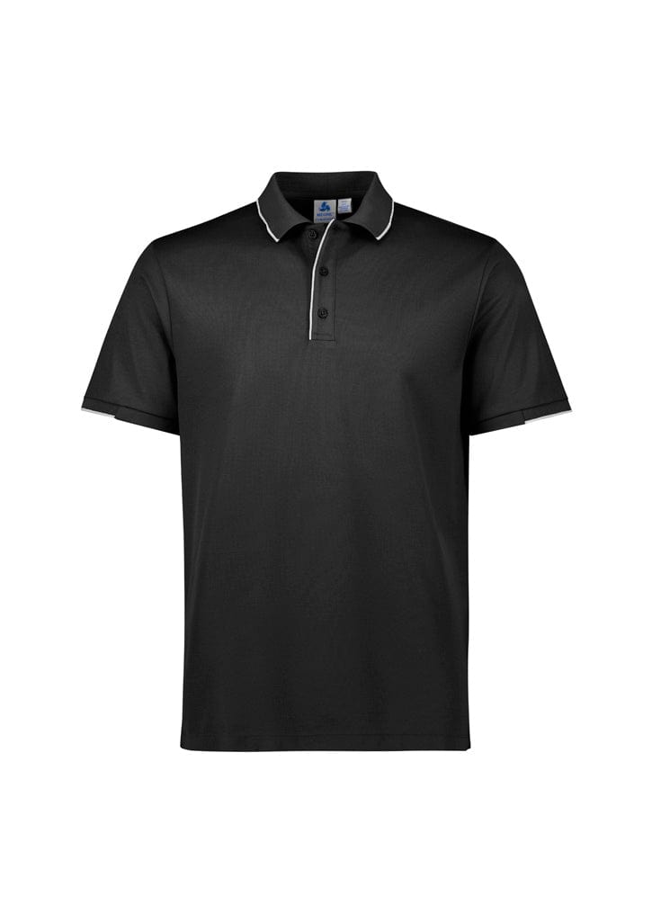 Biz Collection Polos / Shirts Black/White / XS Biz Collection Mens Focus Short Sleeve Polo