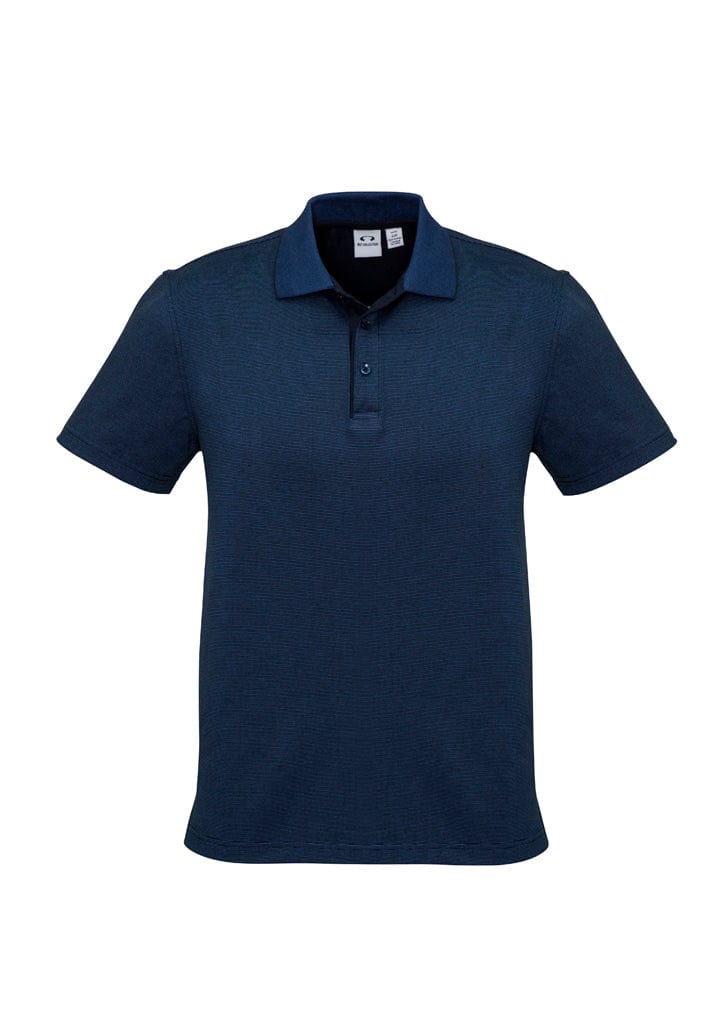 Biz Collection Polos / Shirts Carbon Blue / S Biz Collection Mens Shadow Short Sleeve Polo