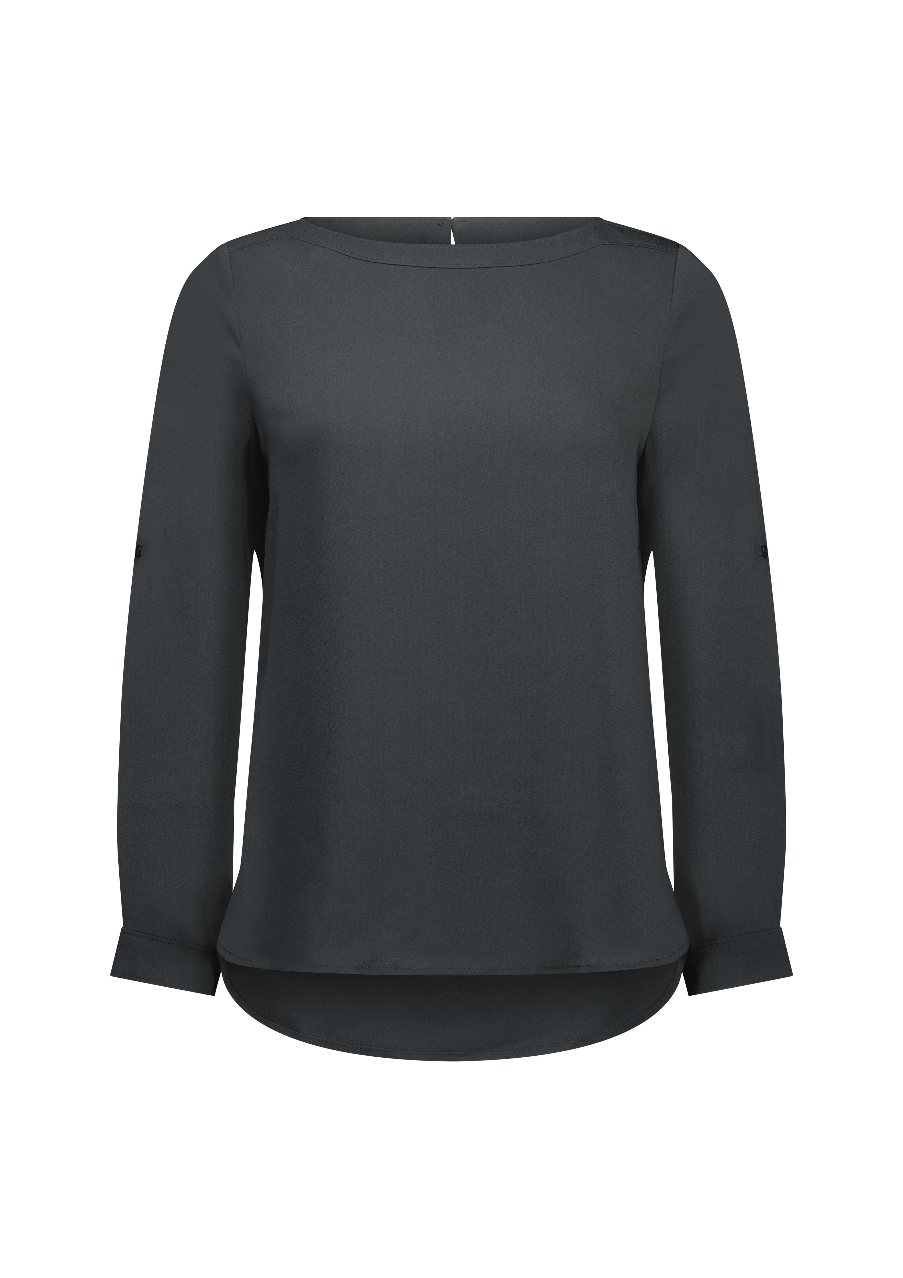 Biz Collection Polos / Shirts Charcoal / 6 Biz Collection Ladies Madison Boatneck Blouse