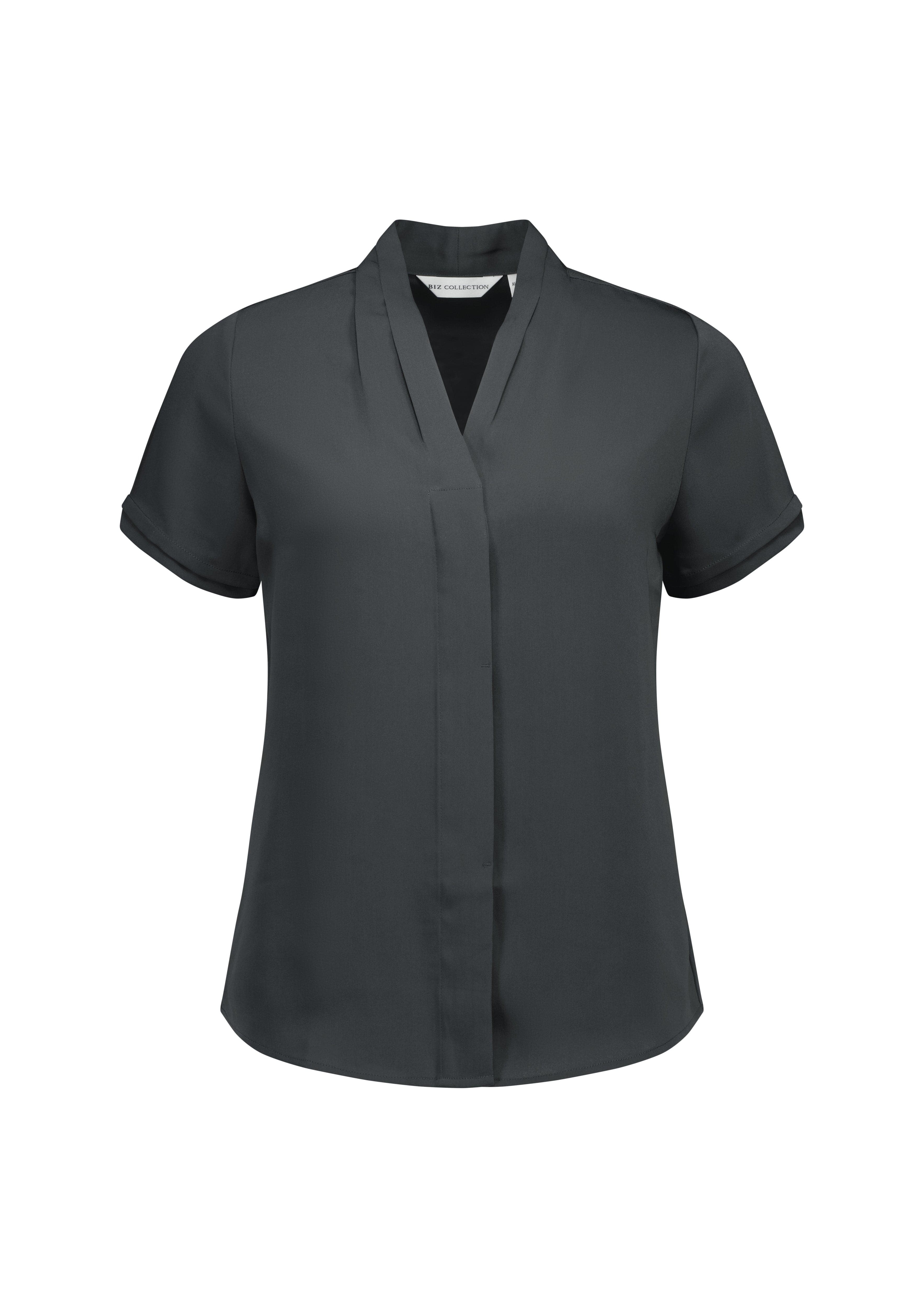 Biz Collection Polos / Shirts Charcoal / 6 Biz Collection Ladies Madison Short Sleeve