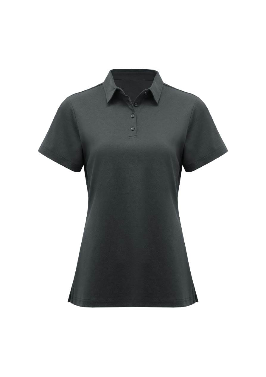 Biz Collection Polos / Shirts Charcoal / 6 Womens Lotus Short Sleeve Polo