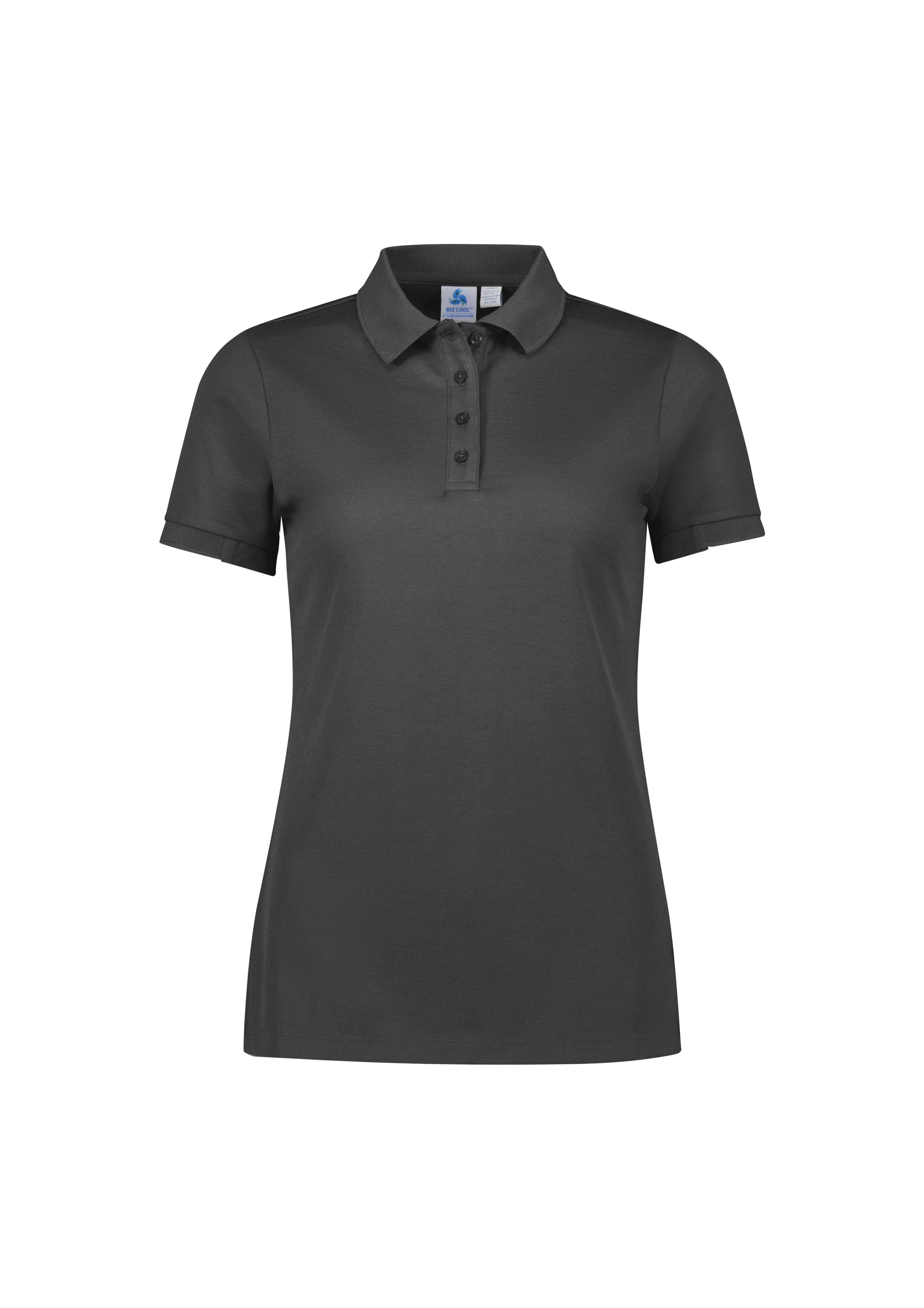 Biz Collection Polos / Shirts Charcoal/Charcoal / 6 Biz Collection Womens Focus Short Sleeve Polo