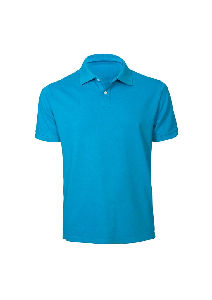 Biz Collection Polos / Shirts Cyan Blue / S Biz Collection Mens Neon Short Sleeve Polo