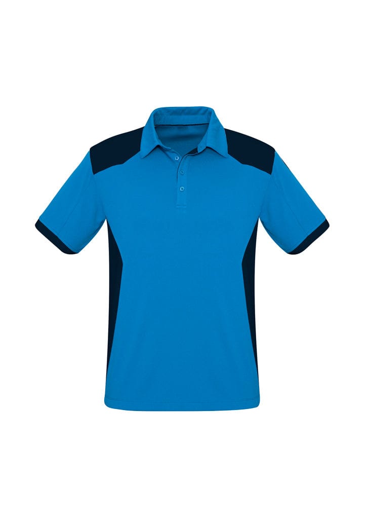 Biz Collection Polos / Shirts Cyan/Navy / S Biz Collection Mens Rival Short Sleeve Polo