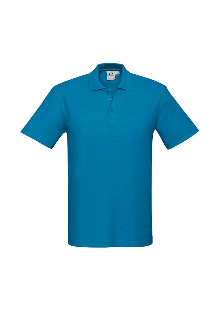 Biz Collection Polos / Shirts Cyan / S Biz Collection Mens Crew Short Sleeve Polo 2