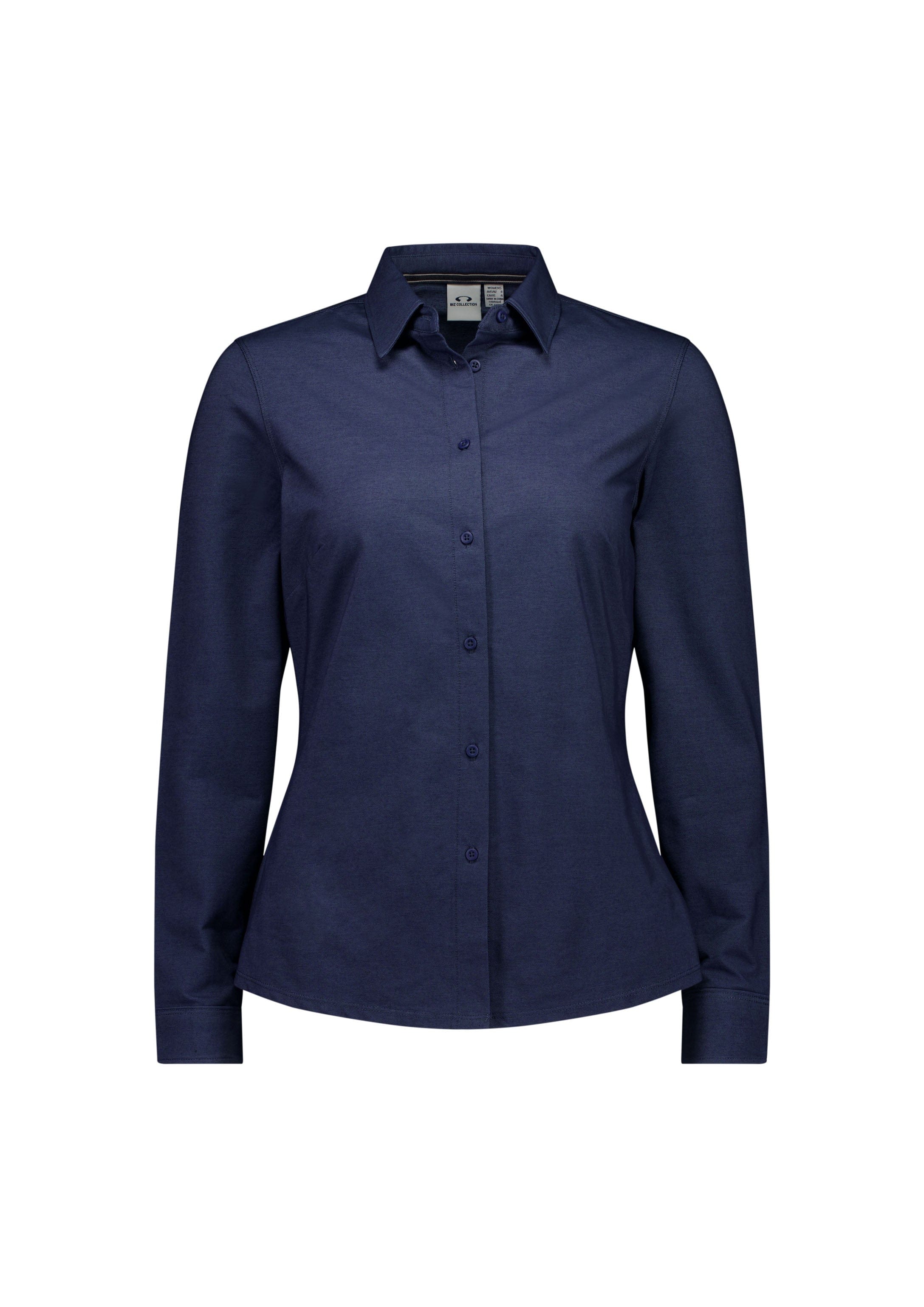 Biz Collection Polos / Shirts Denim Blue / 6 Biz Collection Womens Venture Long Sleeve Shirt