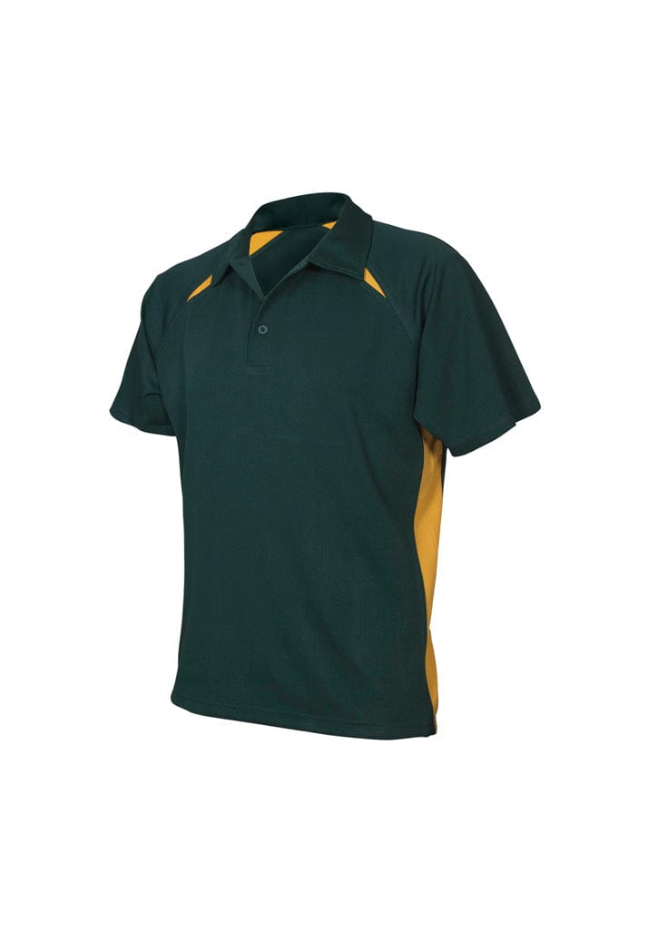 Biz Collection Polos / Shirts Forest/Gold / 4 Biz Collection Kids Splice Short Sleeve Polo