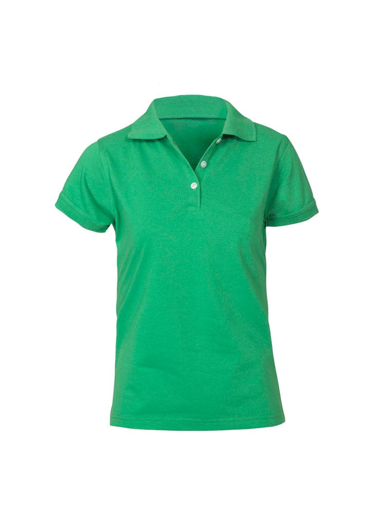 Biz Collection Polos / Shirts Green / 6 Biz Collection Womens Neon Short Sleeve Polo