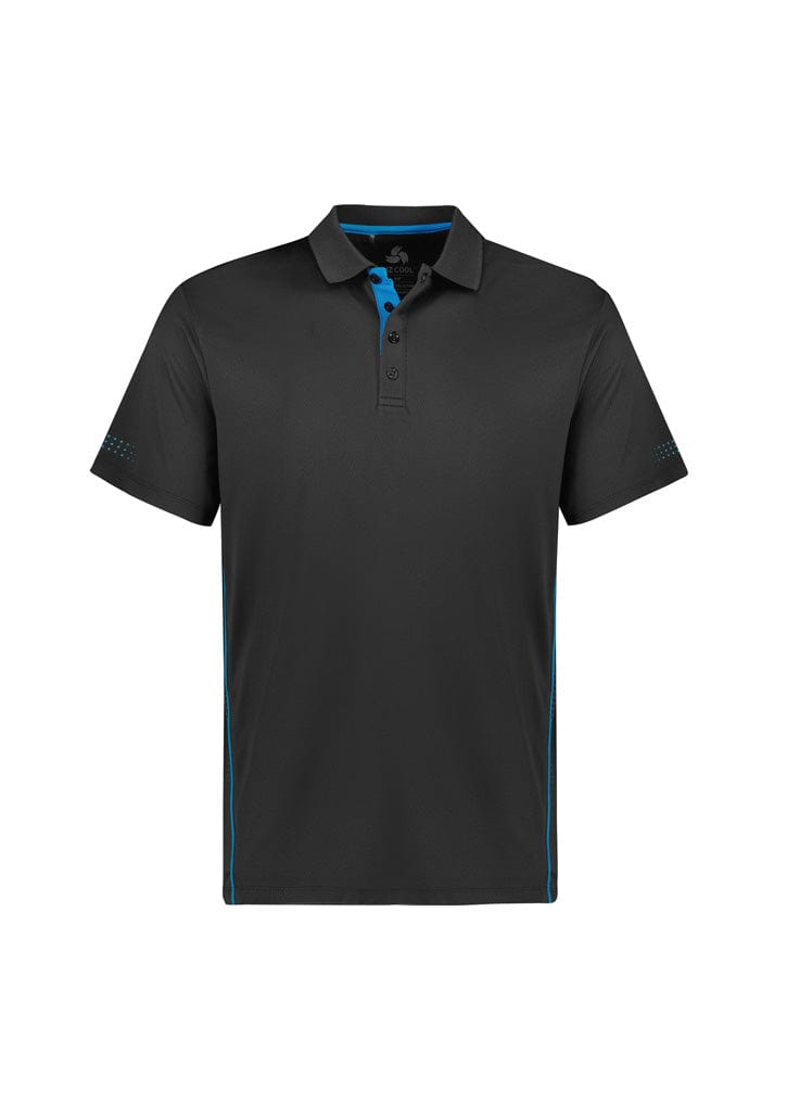 Biz Collection Polos / Shirts Grey/Cyan / S Biz Collection Mens Balance Short Sleeve Polo