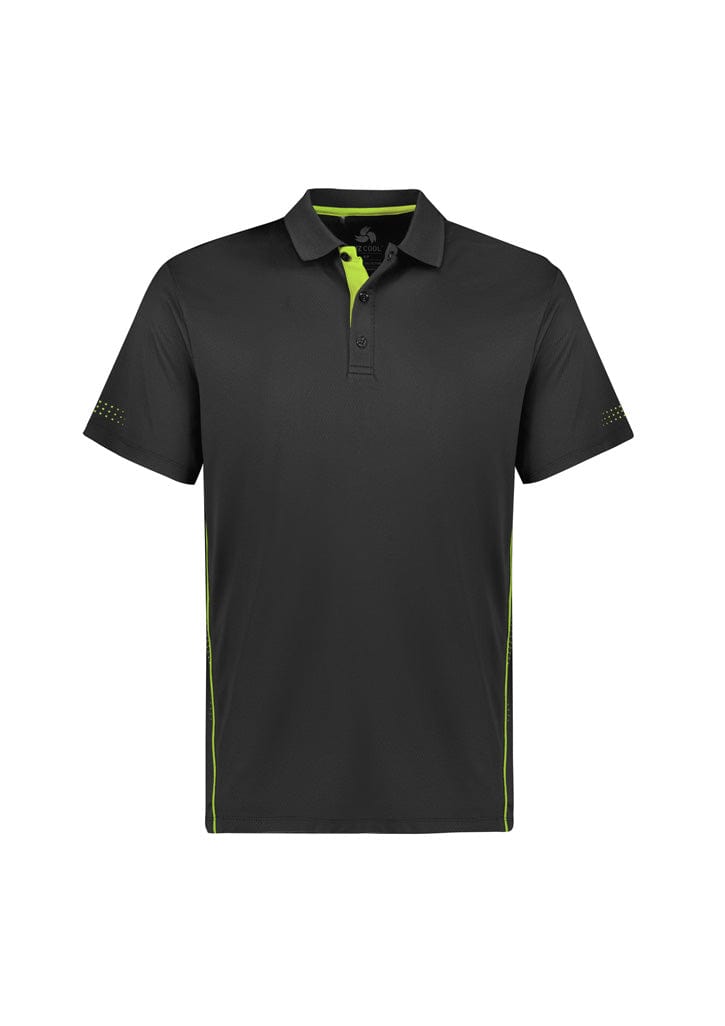 Biz Collection Polos / Shirts Grey/Fluoro Lime / 6 Biz Collection Kids Balance Short Sleeve Polo