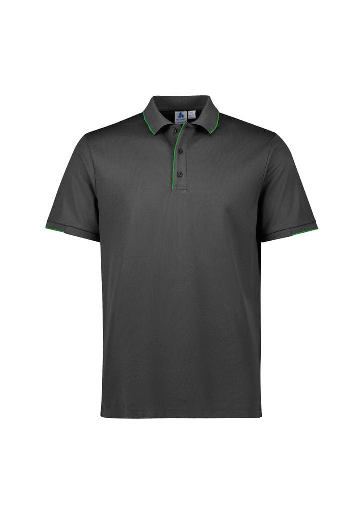 Biz Collection Polos / Shirts Grey/Fluoro Lime / XS Biz Collection Mens Focus Short Sleeve Polo