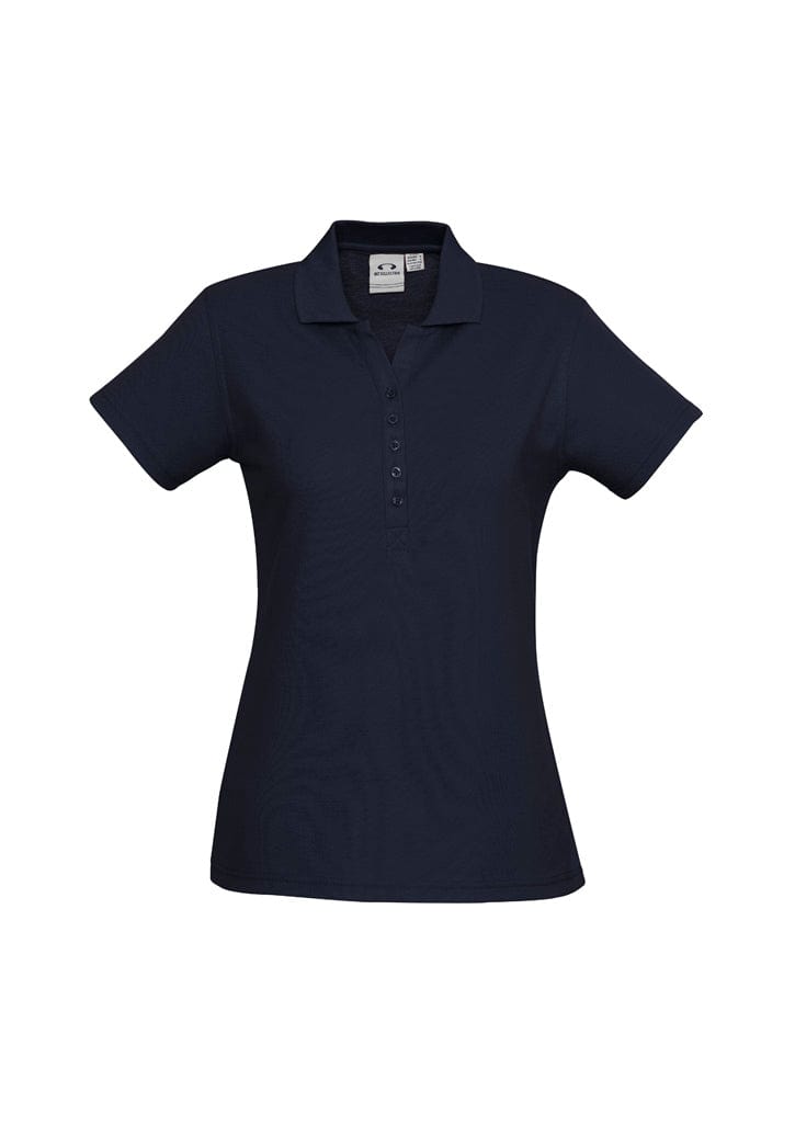 Biz Collection Polos / Shirts Navy / 8 Biz Collection Womens Crew Short Sleeve Polo