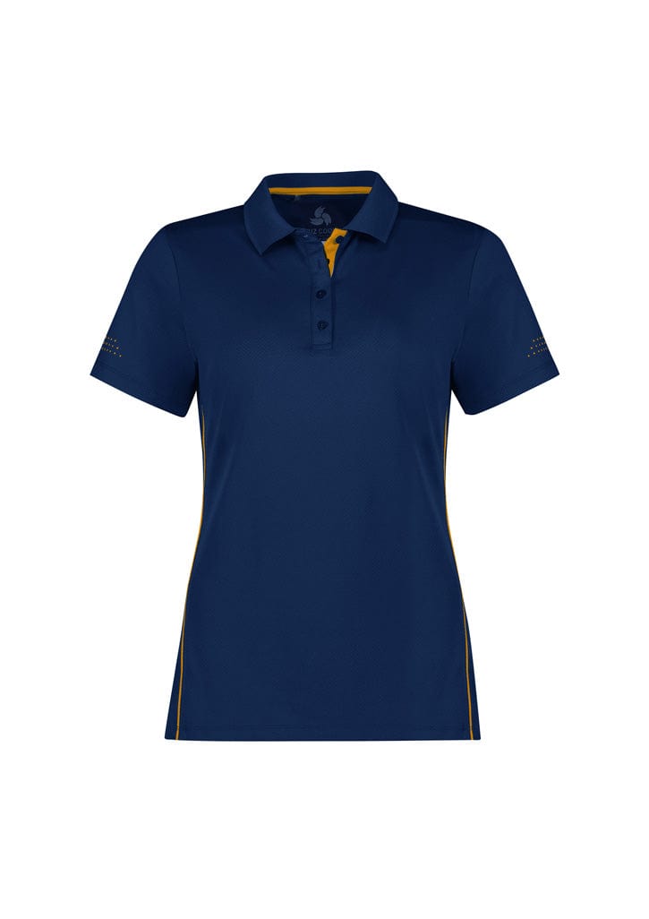Biz Collection Polos / Shirts Navy/Gold / 6 Biz Collection Womens Balance Short Sleeve Polo