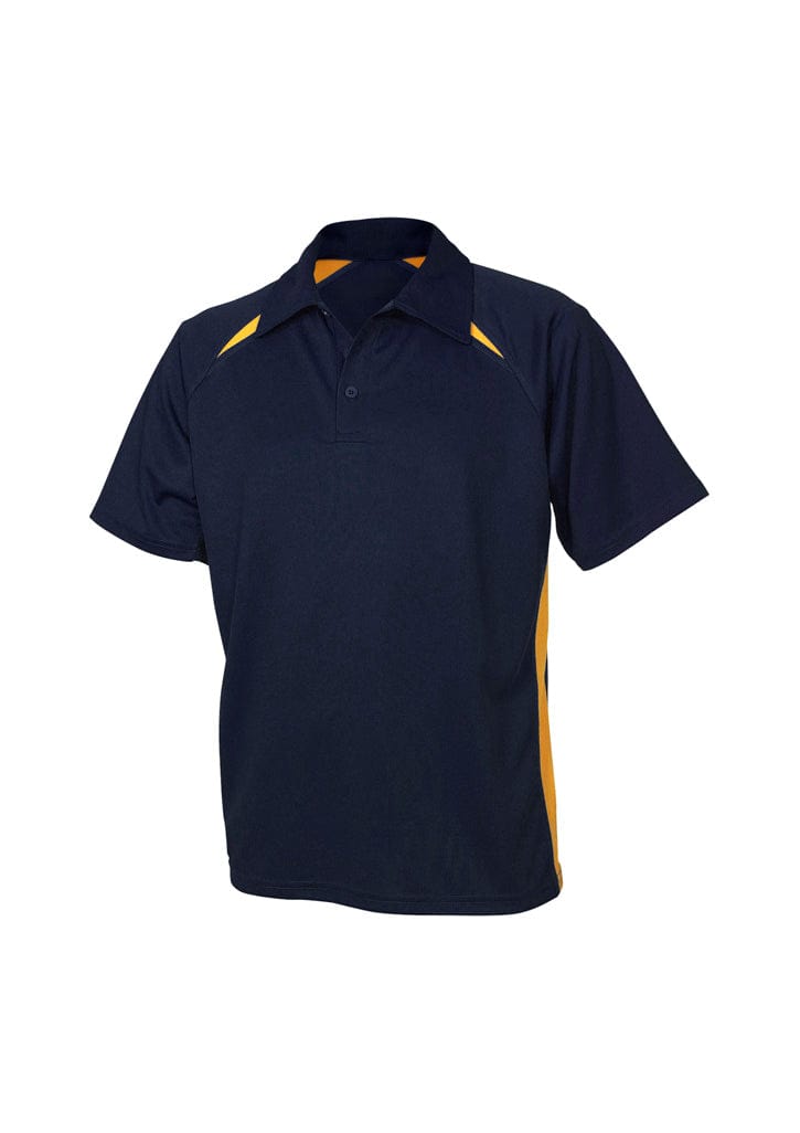 Biz Collection Polos / Shirts Navy/Gold / S Biz Collection Mens Splice Short Sleeve Polo