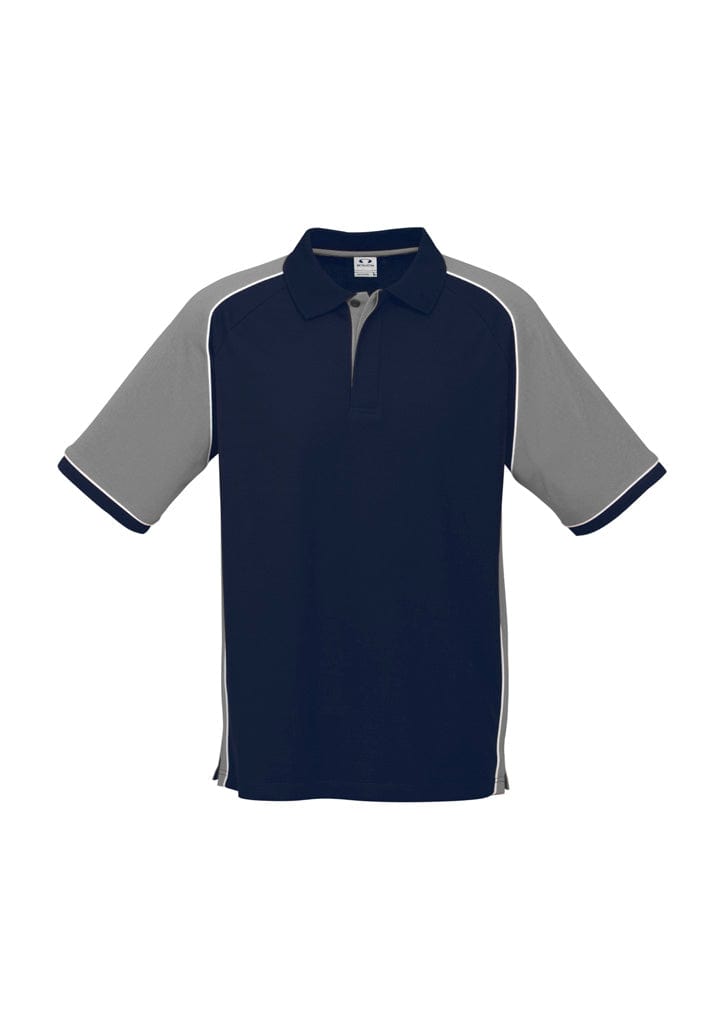 Biz Collection Polos / Shirts Navy/Grey/White / S Biz Collection Mens Nitro Short Sleeve Polo