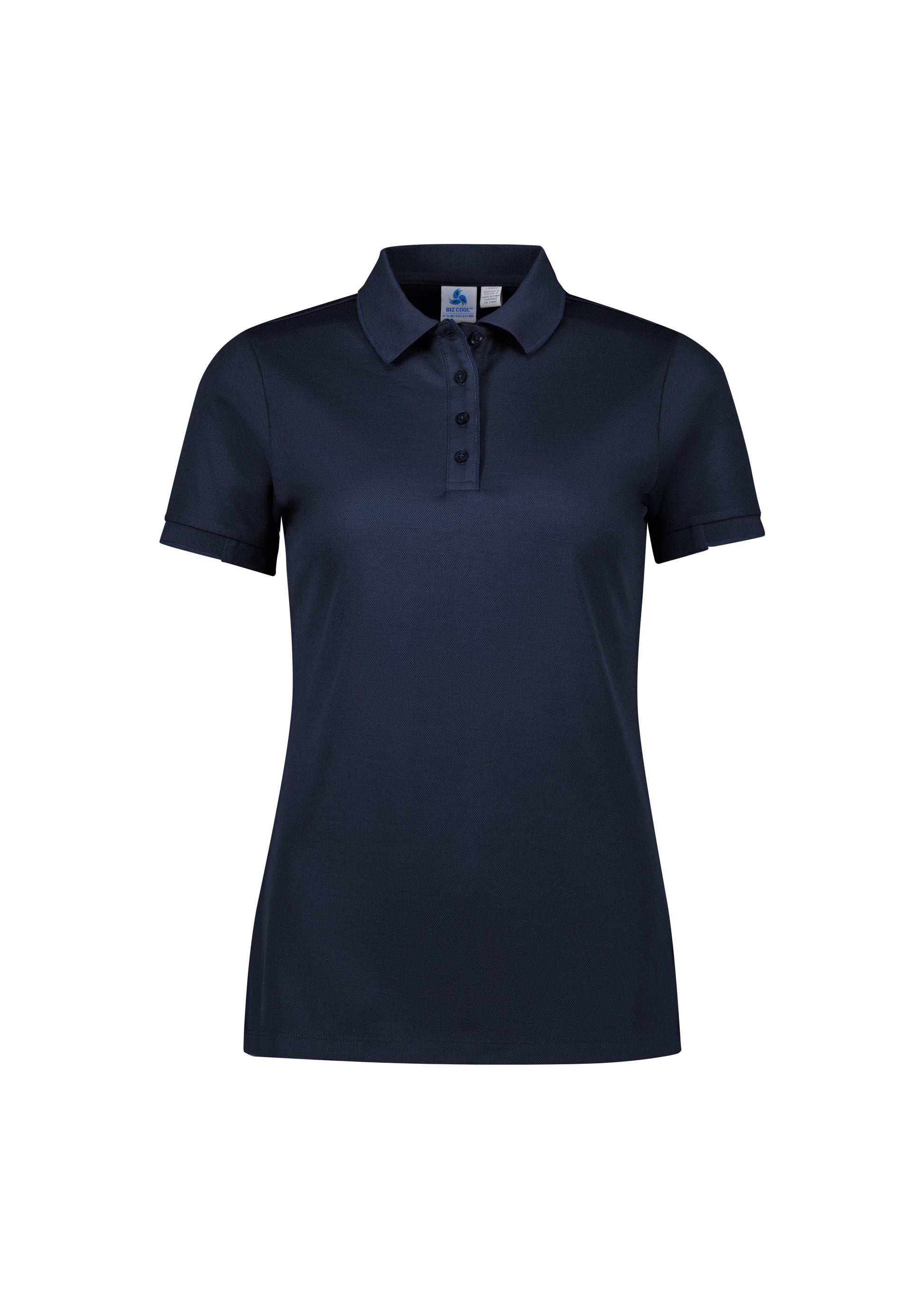 Biz Collection Polos / Shirts Navy/Navy / 6 Biz Collection Womens Focus Short Sleeve Polo