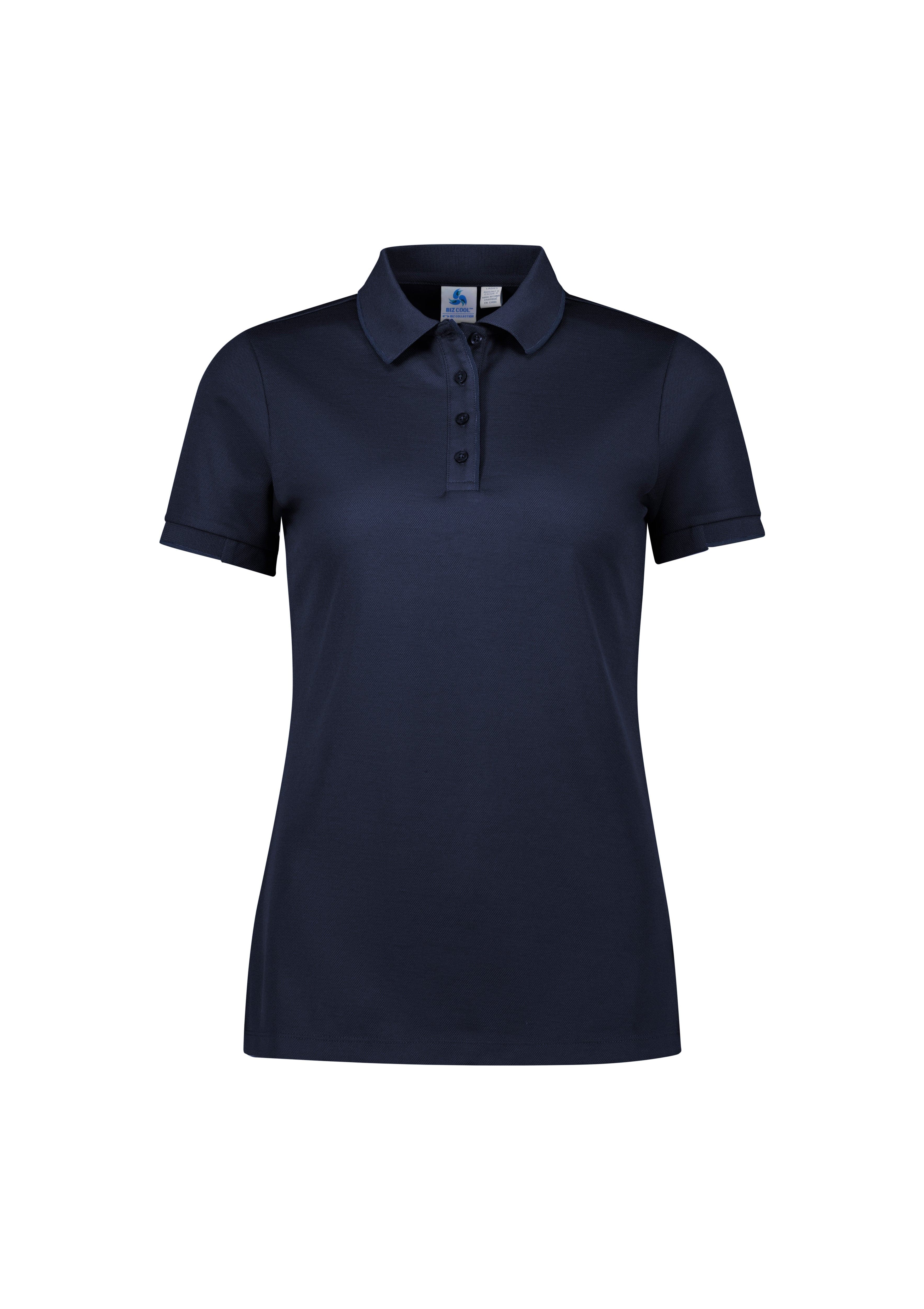 Biz Collection Polos / Shirts Navy/Navy / 6 Biz Collection Womens Focus Short Sleeve Polo