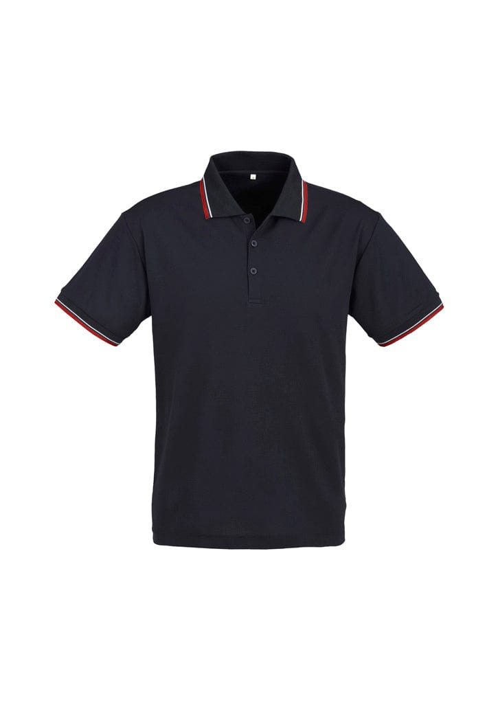 Biz Collection Polos / Shirts Navy/Red/White / S Biz Collection Mens Cambridge Short Sleeve Polo