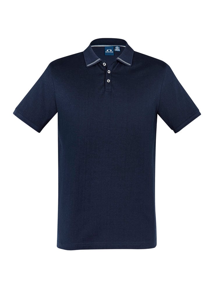 Biz Collection Polos / Shirts Navy/Silver Grey / S Biz Collection Mens Aston Short Sleeve Polo