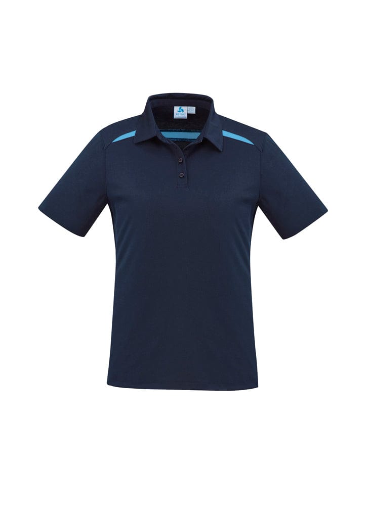 Biz Collection Polos / Shirts Navy/Sky / 6 Biz Collection Womens Sonar Short Sleeve Polo