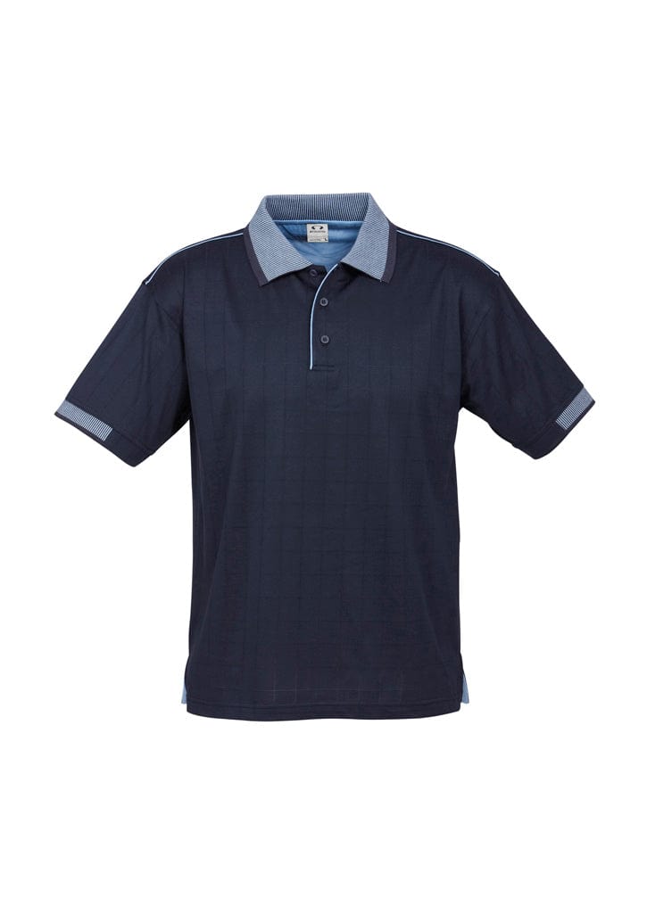 Biz Collection Polos / Shirts Navy/Spring Blue / S Biz Collection Mens Noosa Short Sleeve Polo