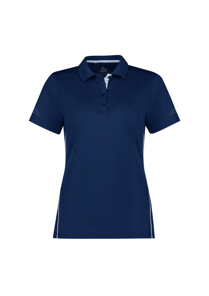 Biz Collection Polos / Shirts Navy/White / 6 Biz Collection Womens Balance Short Sleeve Polo