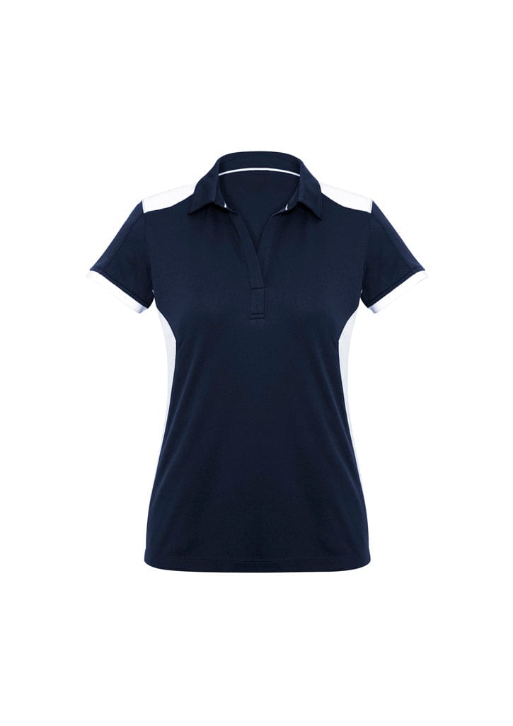 Biz Collection Polos / Shirts Navy/White / 6 Biz Collection Womens Rival Short Sleeve Polo
