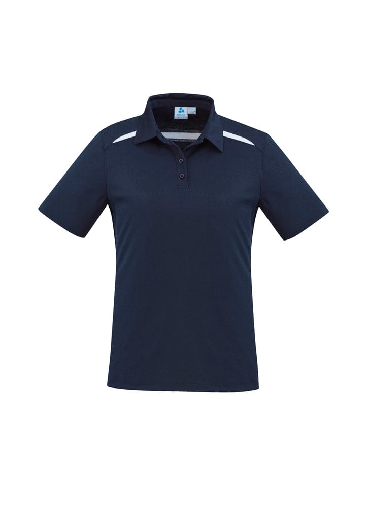 Biz Collection Polos / Shirts Navy/White / 6 Biz Collection Womens Sonar Short Sleeve Polo