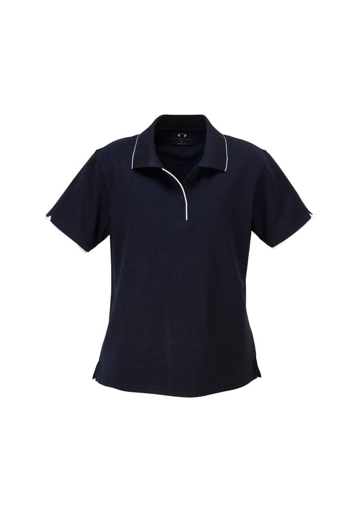 Biz Collection Polos / Shirts Navy/White / 8 Biz Collection Womens Elite Short Sleeve Polo