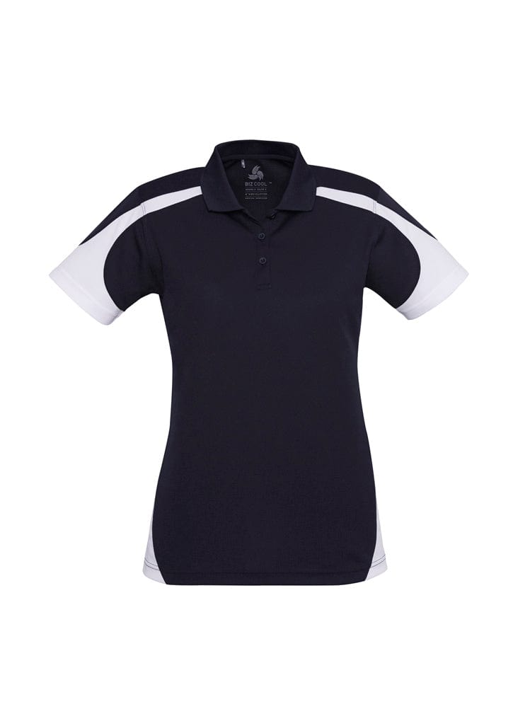 Biz Collection Polos / Shirts Navy/White / 8 Biz Collection Womens Talon Short Sleeve Polo