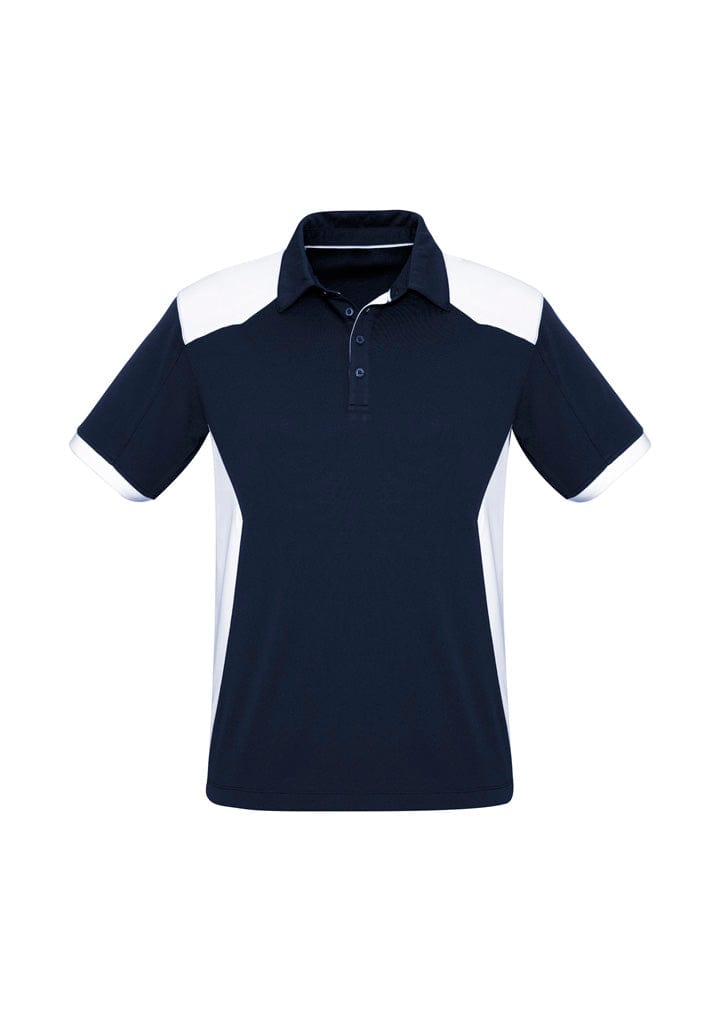 Biz Collection Polos / Shirts Navy/White / S Biz Collection Mens Rival Short Sleeve Polo