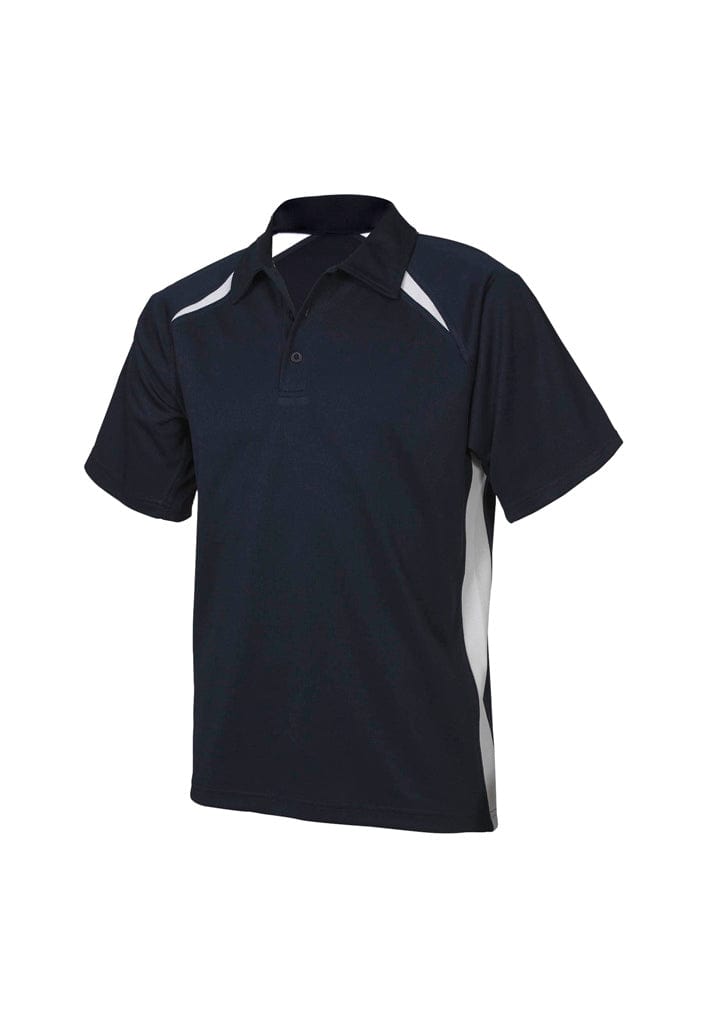 Biz Collection Polos / Shirts Navy/White / S Biz Collection Mens Splice Short Sleeve Polo