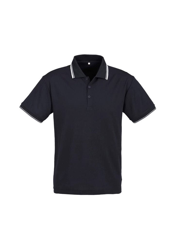 Biz Collection Polos / Shirts Navy/White/White / S Biz Collection Mens Cambridge Short Sleeve Polo